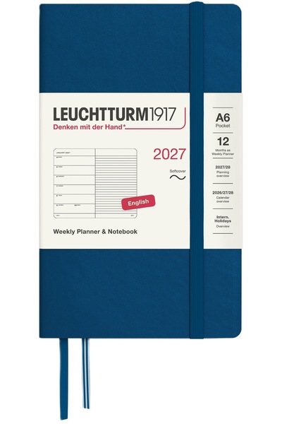 NO BRAND Agendă săptămânală cu caiet A6, planificator 2027 Leuchtturm1917