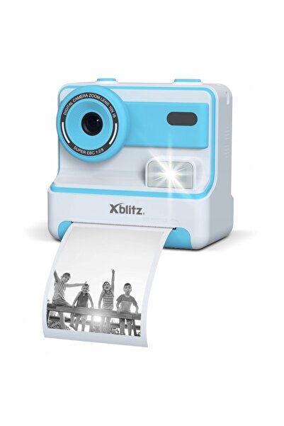 Xblitz Cameră foto instantanee pentru copii Flash Blue cu imprimantă termică