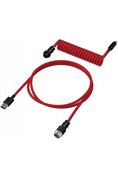 HyperX Cablu spiralat USB-C HP Roșu-Negru