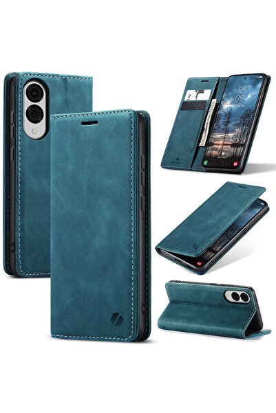 NO BRAND Husă tip carte pentru Galaxy S25 Edge, Spacecase Wallet, moale, din ...