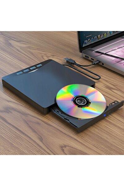 NO BRAND Unitate CD/DVD externă USB 3.0 Tip-C, unitate CD pentru laptopuri și...