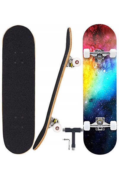 HUMBAKA Skateboard pentru copii, design pește albastru, platformă atașată