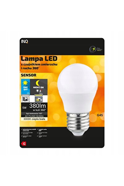 NO BRAND Bec LED cu senzor de mișcare și senzor de apus E27 5W