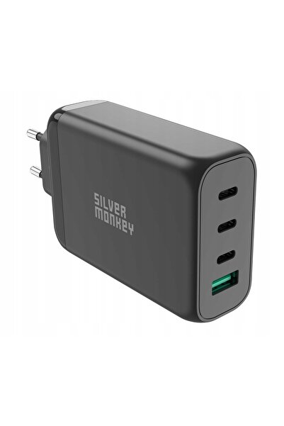 NO BRAND Silver Monkey 140W GaN USB-C PD 3.1 + USB 3.0 QC B Adaptor de alimen...