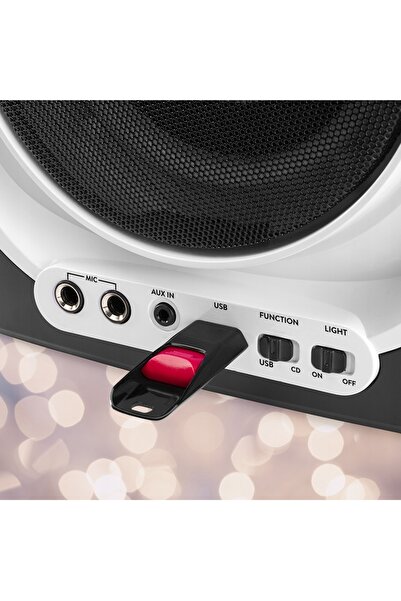NO BRAND Set de boxe karaoke cu microfoane BT USB CD+G