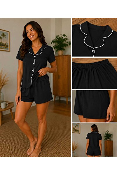 PİJAMA VAKTİ Women's Pajama Set with Shorts 100% Cotton