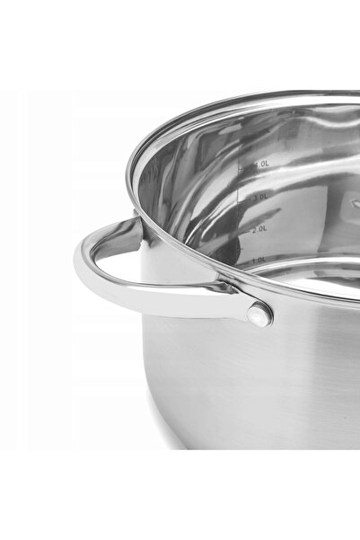 Tadar Oală cu capac din oțel TRADIȚIONALĂ pentru inducție și gaz Cori 24 cm 6 l