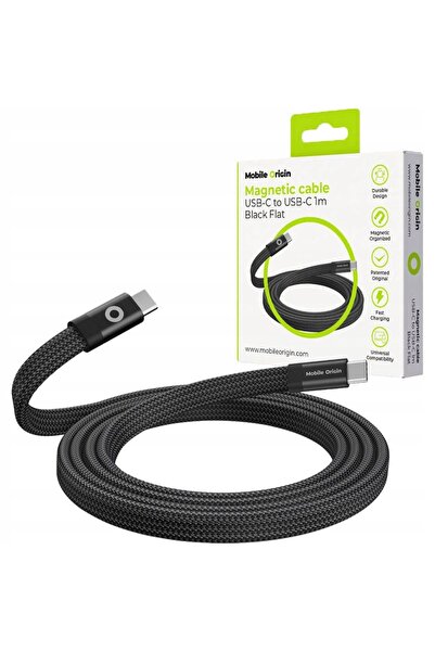 NO BRAND Cablu magnetic USB-C/USB-C, Mobile Origin, încărcare/transmisie, 60W 1m