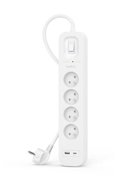 NO BRAND Belkin SurgePlus prelungitor cu protecție la supratensiune, 4 prize,...