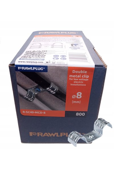 RAWLPLUG Mâner din oțel inoxidabil pentru fixarea cablurilor, dublu 8mm, galv...
