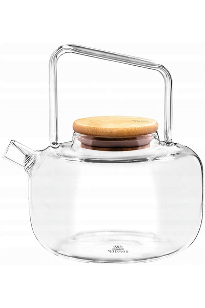 NO BRAND Ceainic de sticlă, pentru infuzare, cu filtru, capac, 1L WILMAX