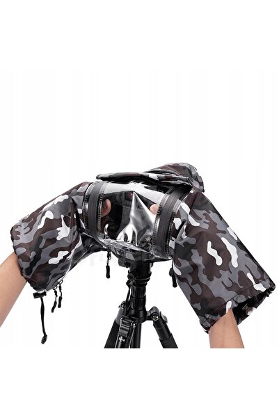 NO BRAND Husă de protecție împotriva ploii, camuflaj, pentru cameră DSLR Mirr...