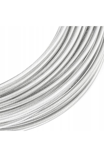 NO BRAND Sârmă de oțel înmănușată cu PVC 8/10mm 6x19 INCOLORĂ 30m