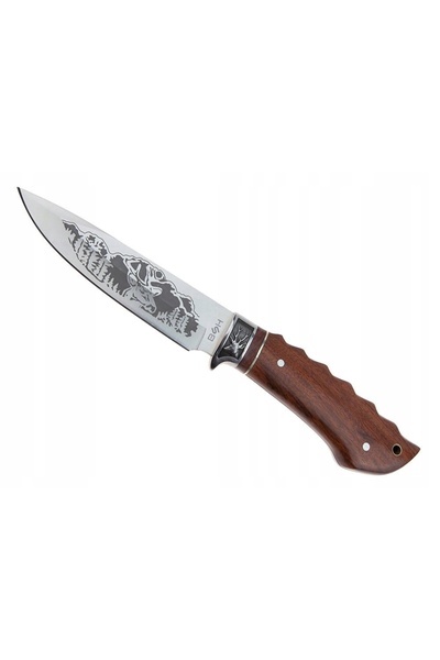 NO BRAND Cuțit de vânătoare cu lamă curbată 440 Lemn Cerb Cordura N215A