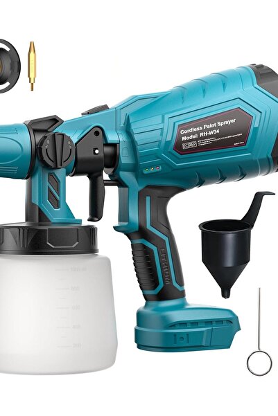 Dotail Пистолет за боядисване, съвместим с батерия Makita 18V, 3 режима на пр...