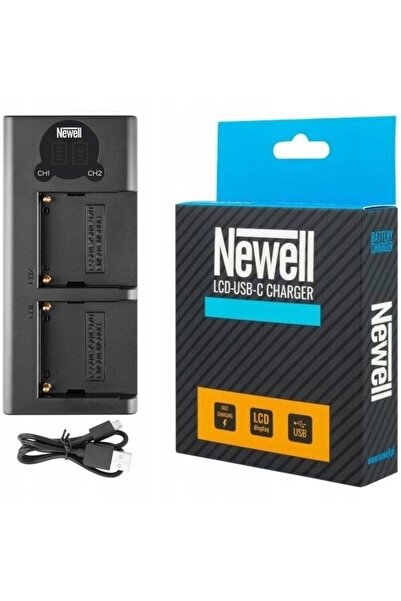 Newell Încărcător USB C DL pentru baterii NP F550/770/970 pentru Sony