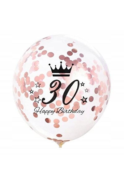 NO BRAND Baloane transparente pentru aniversarea de 30 de ani, cu confetti im...
