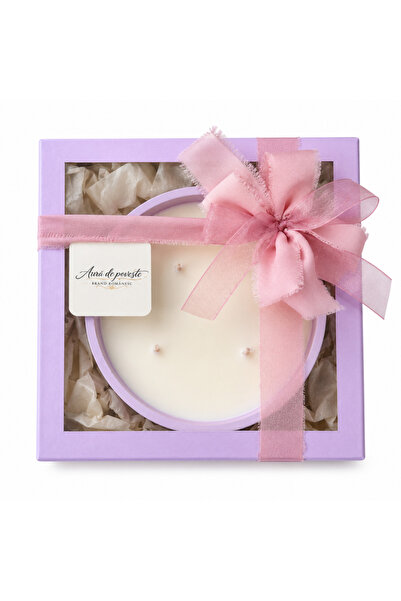 OEM Velvet Bowl Scented Candle – decorative pastel lilac container
