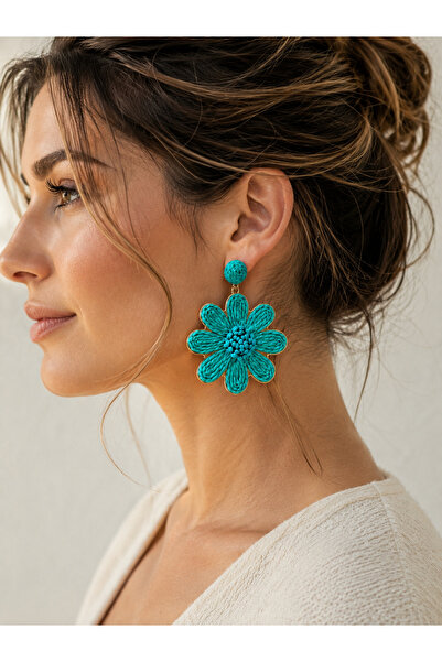 DAZLİNGACCESSORY أقراط من القش الأخضر