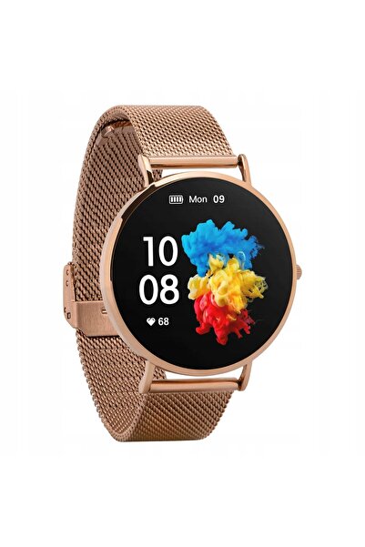 GARETT SMARTWATCH DE DAMĂ VERONA CU BRĂȚARĂ AURIE IMPERMEABIL