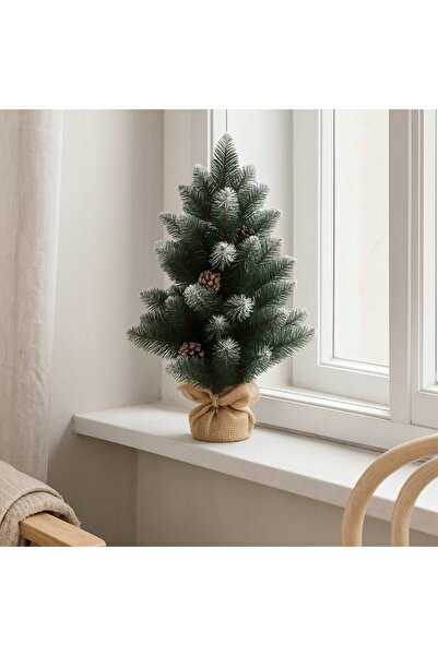Home Styling Collection BRAD DE CRĂCIUN ARTIFICIAL ÎNZĂPĂT CU CONEȘTI DE PIN,...
