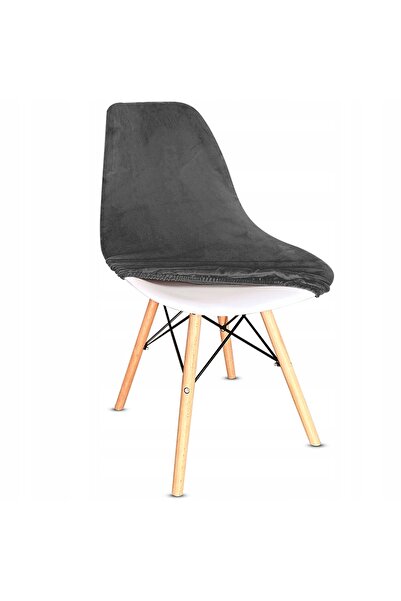 NO BRAND HUSE Huse pentru scaune scandinave, set de 4 bucăți, din velur, gri