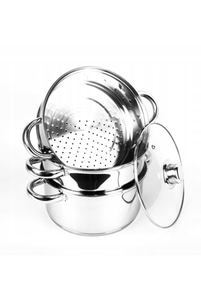 NO BRAND MAESTRO garnek parowar MR2900-20 3L aparat de gătit cu aburi cu capa...