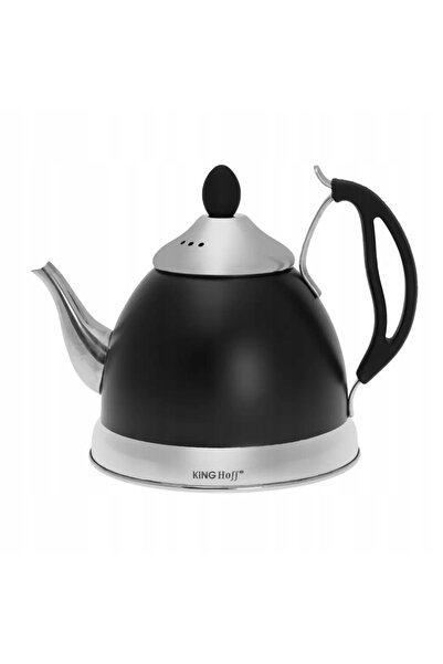 Kinghoff Fierbător de apă din oțel, 1L. CEAINIC NEGRU KH-1538