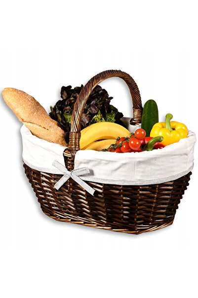 Kesper Coș de cumpărături împletit maro, COȘ DE PICNIC MARE 45x34x37 cm