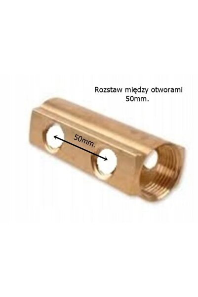 NO BRAND Bară de distribuție din alamă, 6 secțiuni, cu orificii de 1/2 " pent...