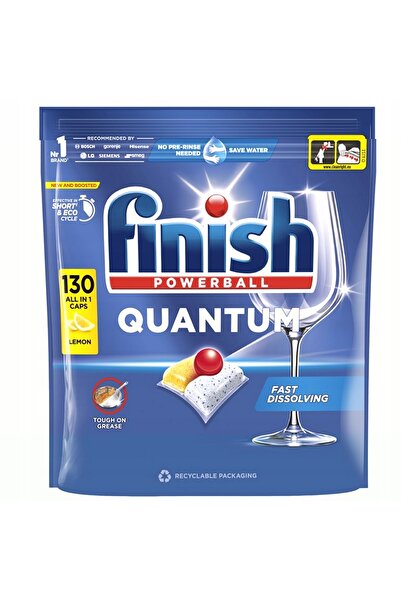 Finish Capsule Quantum pentru mașina de spălat vase, Lămâie Cytryna, 130 bucăți