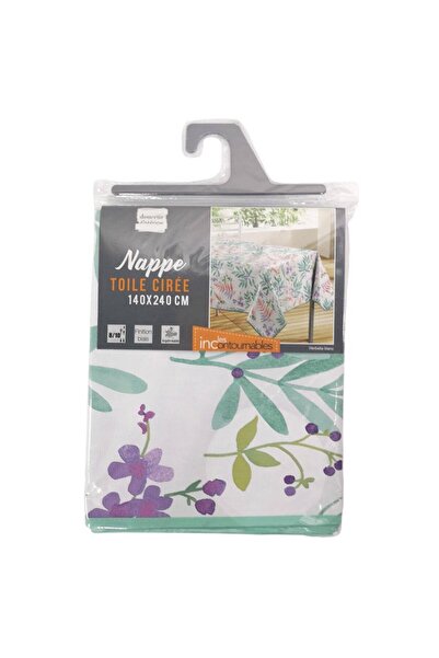 Douceur D'INTERIEUR Față de masă dreptunghiulară verde din poliester 140 x 24...