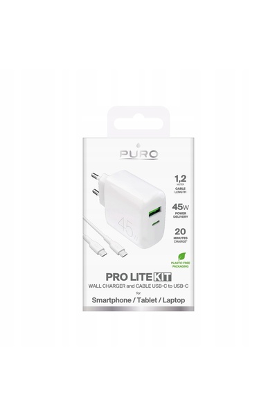 NO BRAND ÎNCĂRCĂTOR PURO USB-C USB-A, SURSA DE ALIMENTARE PENTRU LAPTOP, TELE...