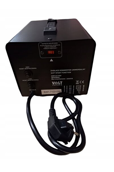 VOLT POLSKA 230V/110V 2000VA Transformator Convertor de tensiune bidirecțional