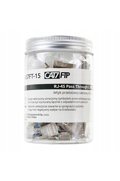 Spacetronik Mufă de rețea RJ45 CAT 7 FTP, 50 bucăți
