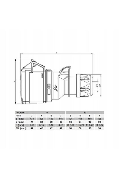 NO BRAND Prelungitor electric H07RN-F 5x4 32A cu contor de energie și voltmet...