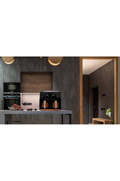NO BRAND Friteuză cu aer cald AIRDWELLER 2400W 9L Auriu, cu două niveluri, fă...