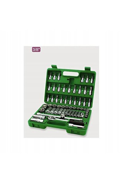 NO BRAND TOPTUL Set de 60 de piese, 3/8 ", cu chei tubulare și biți, trusă de...