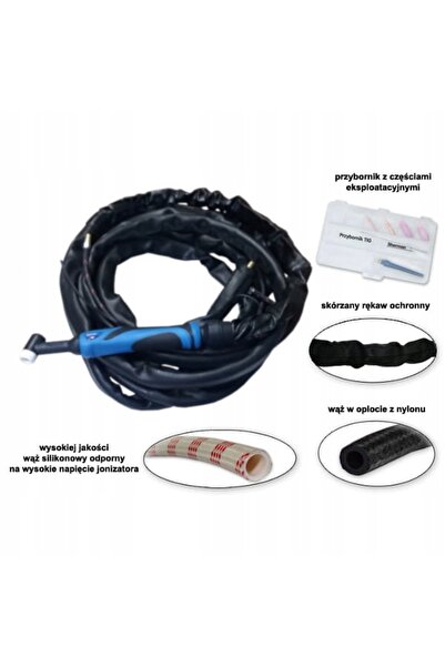 NO BRAND Torță de sudură TIG SR-26 flexibilă, cablu de 8m, 35/50, 13mm