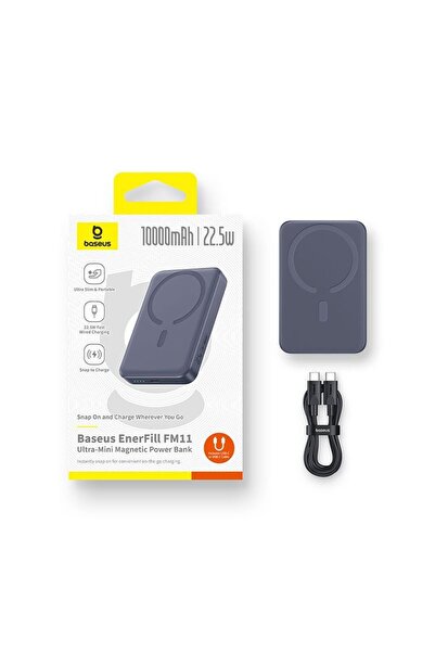 Baseus POWERBANK ENERFILL FM11 10000MAH 22.5W cu cablu MagSafe USB-C 20V/3A