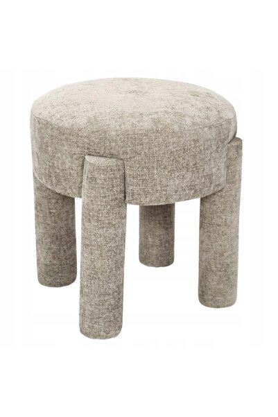 HowHomely Taburet tapițat PU FA, taupe, pentru scaun de living sau dormitor