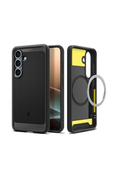 Spigen Husă pentru Samsung Galaxy S25 Negru Mat Armură Robustă MagSafe Spig