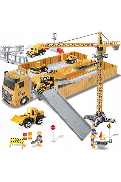 Acr Set de 51 de vehicule de construcții EL TIR Macara Excavator Camion Șanti...