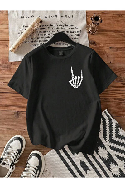 Wear Up Ανδρικό Oversize T-shirt με στάμπα - Μαύρο