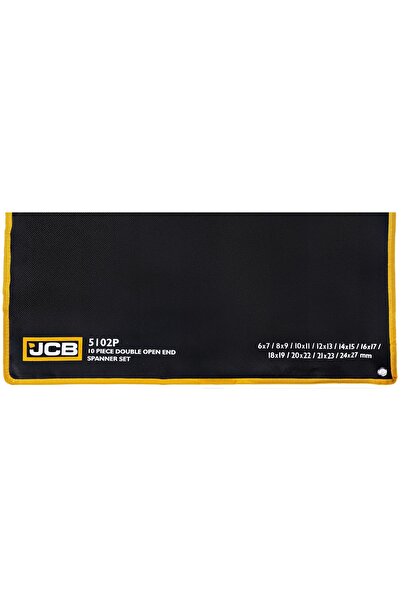 NO BRAND Set de chei fixe duble JCB, finisaj satinat, CR-V, 10 piese, 6-27mm
