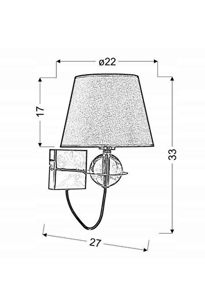 NO BRAND Aplică de perete Candellux bej E14 40 W