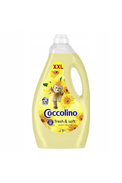 Coccolino Fresh&Soft Detergent lichid de rufe Happy Yellow 2x3l Kit pentru 24...