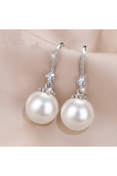 Choice silver 925 Sterling Silver Earrings freshwater pearl Flower for Women ...