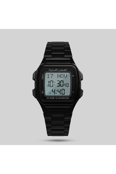 Generic Brand Al-Fajr Modern Senegal Black Watch White Display Model Al281Bw
