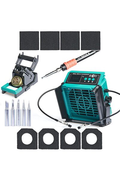 Yihua Stație de lipit de 110W cu extractor de fum și suporturi de montare, se...